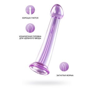 Фаллоимитатор Jelly Dildo M Toyfa Basic, фиолетовый, 18 см