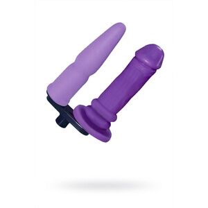 Сменная двойная насадка для секс машин Diva, TPR, фиолетовая, 16 см