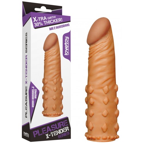 Удлиняющая насадка на пенис Lovetoy LV1054B X-Tender Penis Sleeve + 5 см