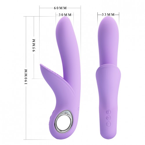 Перезаряжаемый вибратор Baile Carol сиреневый с клиторальной стимуляцией