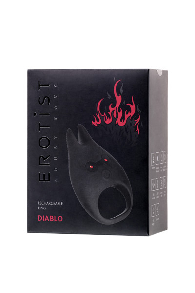 Виброкольцо Erotist Diablo, силикон, чёрный