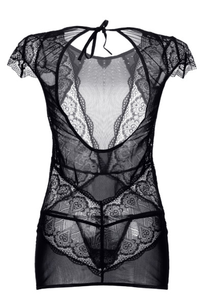 Платье со стразами Candy Girl Estelle и стринги, чёрные, OS