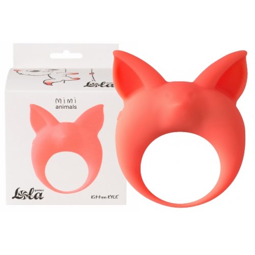 Эрекционное виброкольцо Lola Toys Mimi Animals Kitten Kyle Orange