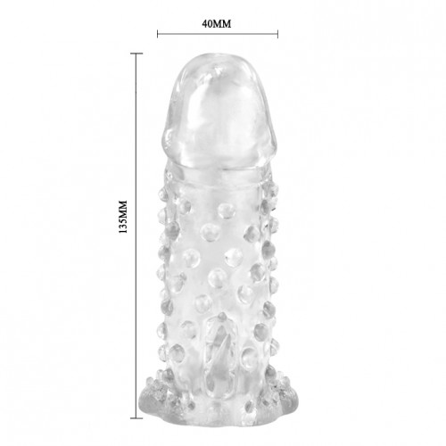 Насадка на пенис Baile с клиторальным стимулятором Brave Man