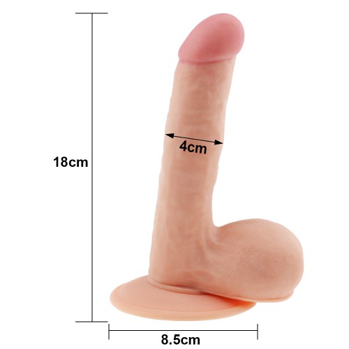 Реалистичный фаллоимитатор Lovetoy на присоске The Ultra Soft Dude 18 см