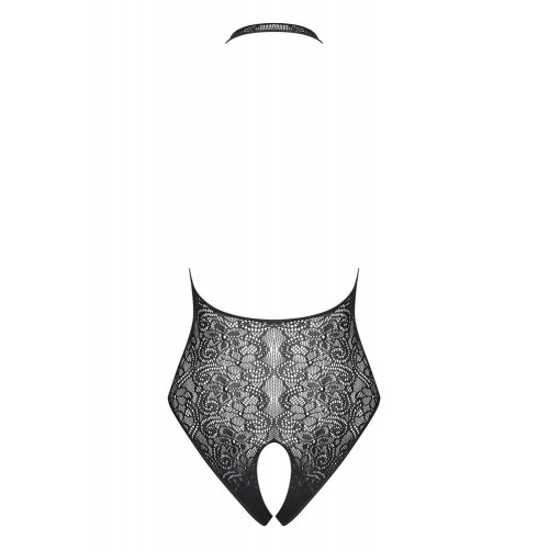 Эротичное черное боди Obsessive с доступом S/L