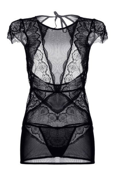 Платье со стразами Candy Girl Estelle и стринги, чёрные, XL