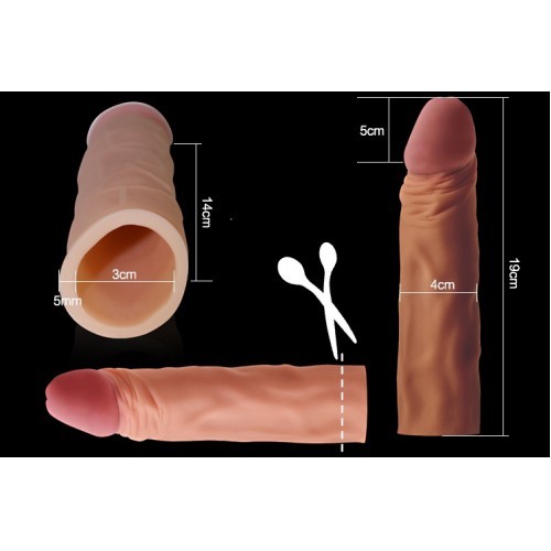 Удлиняющая насадка на пенис Lovetoy LV1053B Penis Sleeve + 5 см