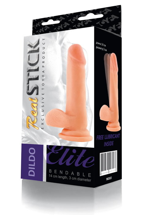 Фаллоимитатор на присоске TOYFA RealStick Elite, 18,3 см, телесный