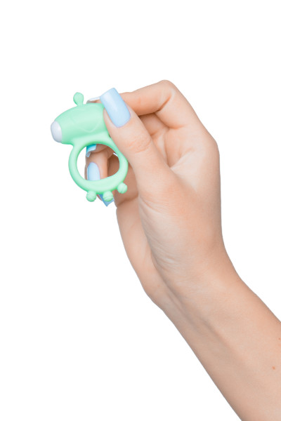 Виброкольцо на пенис TOYFA Fowd, зеленое, 6,7 см