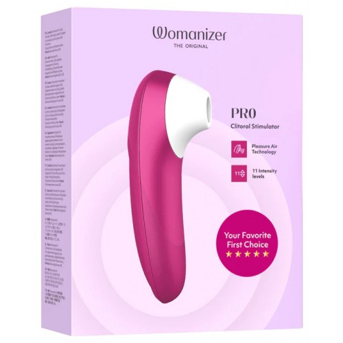 Бесконтактный клиторальный стимулятор Womanizer Pro розовый