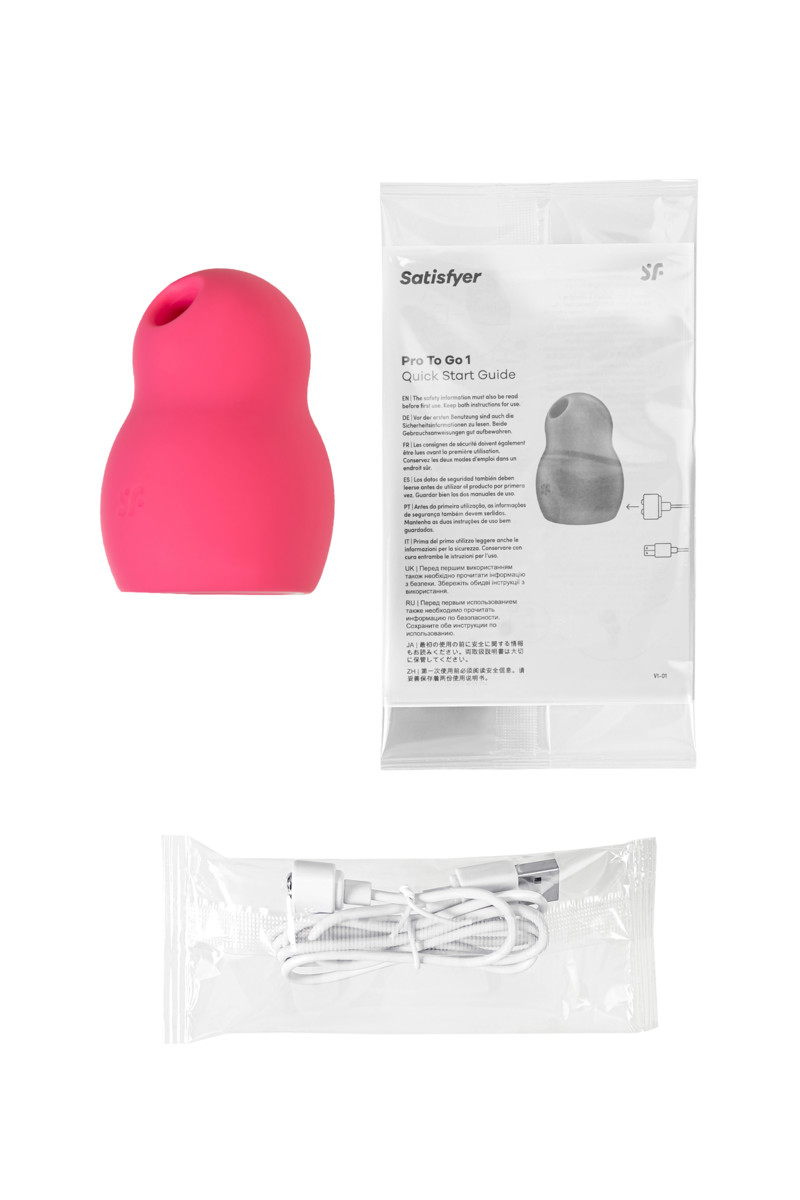 Вакуумный стимулятор клитора Satisfyer Pro To Go 1, красный