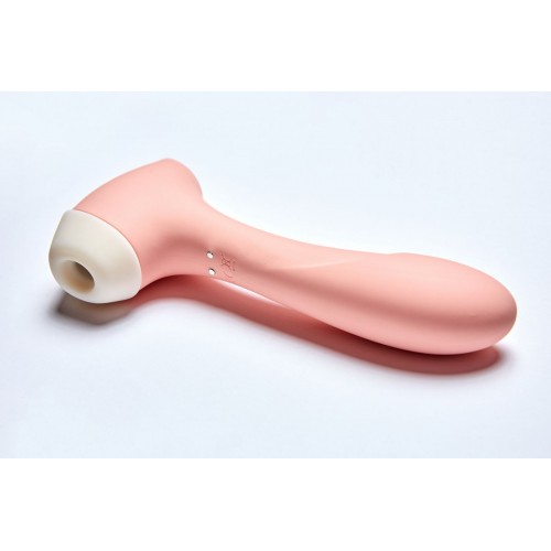 Вакуумный бесконтактный стимулятор клитора Le Frivole и вибратор Halo персиковый