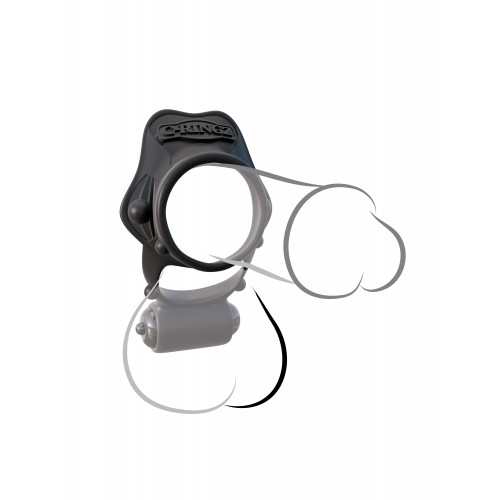 Двойное эрекционное кольцо PipeDream с вибрацией Fantasy C-Ringz Rock Hard Vibrating Ring