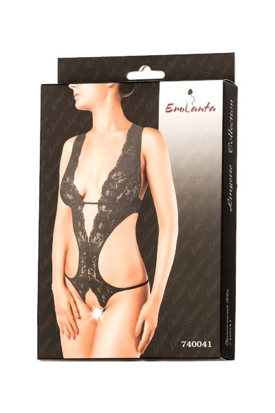 Эротическое боди Erolanta Lingerie Collection с глубоким декольте (50-52)