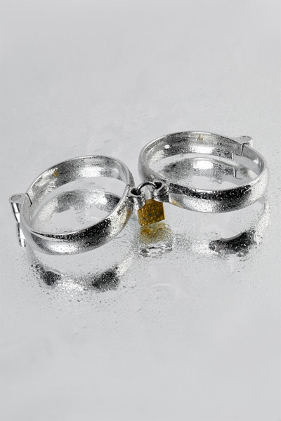 Наручники, TOYFA Metal, металл, серебристые, 11,2 см