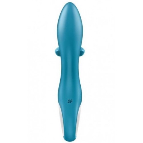 Вибратор для точки G с загнутым клиторальным стимулятором Satisfyer Embrace Me бирюзовый