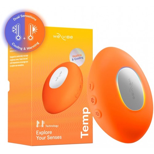 Клиторальный вибростимулятор We-Vibe Temp с функцией нагрева и охлаждения оранжевый