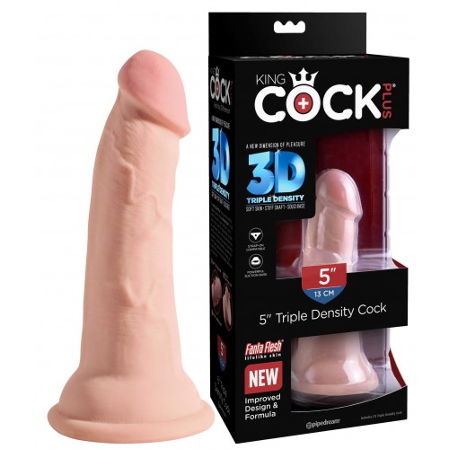 Фаллоимитатор на присоске PipeDream King Cock Triple Density Cock with Balls Light 16 см