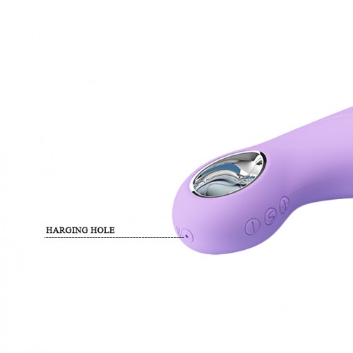 Перезаряжаемый вибратор Baile Carol сиреневый с клиторальной стимуляцией