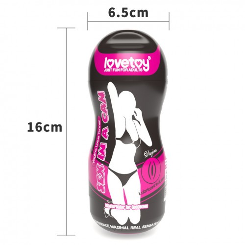 Мастурбатор в колбе Lovetoy Sex In A Can Vagina Lotus Tunnel