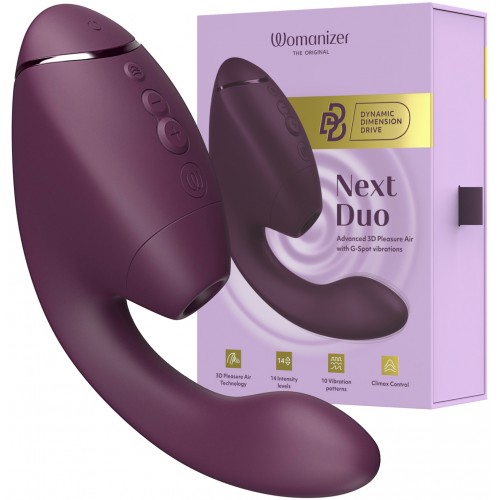 Бесконтактный клиторальный стимулятор Womanizer Next Duo, фиолетовый