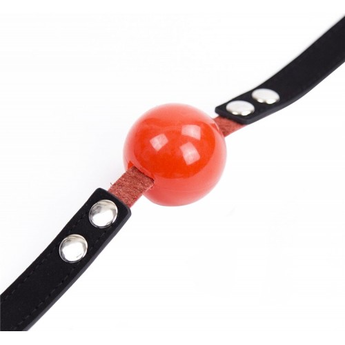 Черно-красный силиконовый кляп-шар Kissexpo