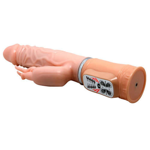 Перезаряжаемый вибратор Baile Hi-tech Fire Dragon с клиторальным стимулятором и функцией подогрева 26 см