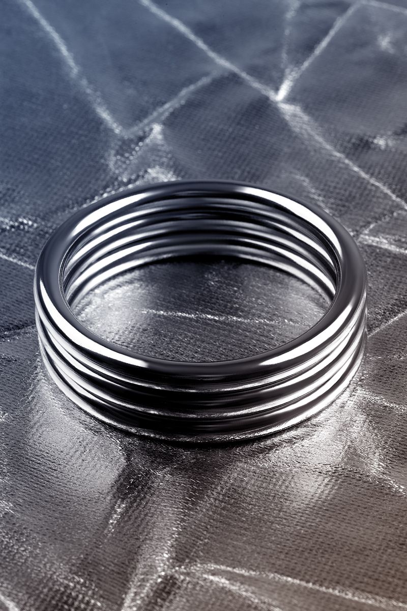 Кольцо на пенис TOYFA Metal, серебряное, 4,3 см