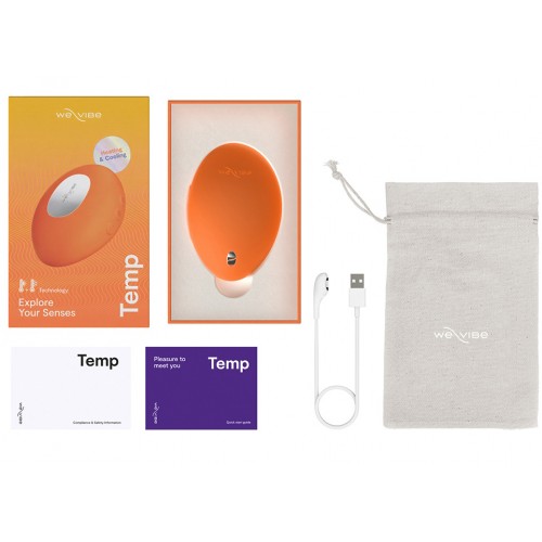 Клиторальный вибростимулятор We-Vibe Temp с функцией нагрева и охлаждения оранжевый
