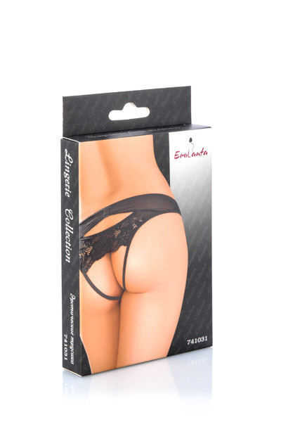Эротические трусики Erolanta Lingerie Collection черные (50-52)