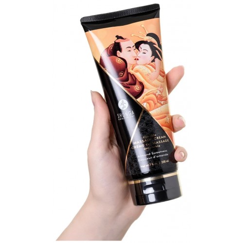 Съедобный крем Shunga для эротического массажа с ароматом миндаля 200 мл