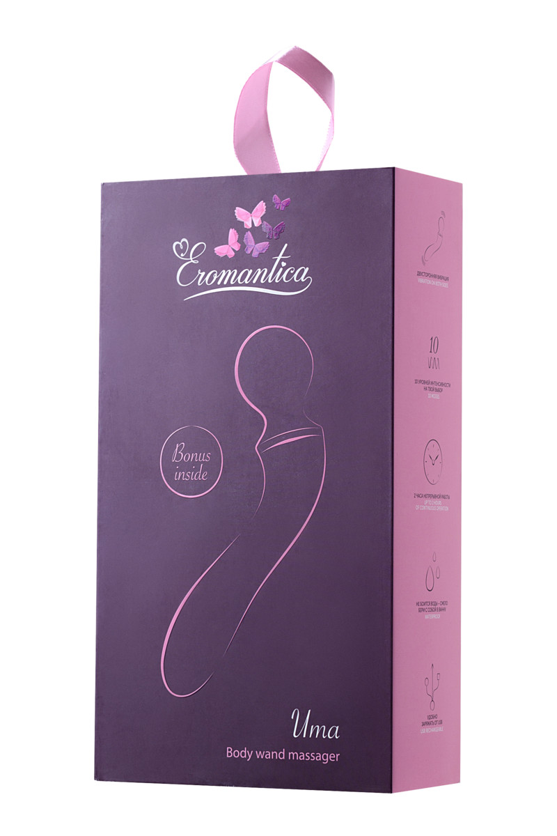 Многофункциональный вибромассажер Eromantica Uma, Фиолетовый, 20 см