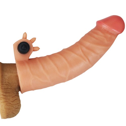 Насадка на пенис с вибрацией Lovetoy Revolutionary Silicone Nature Extender + 4 см