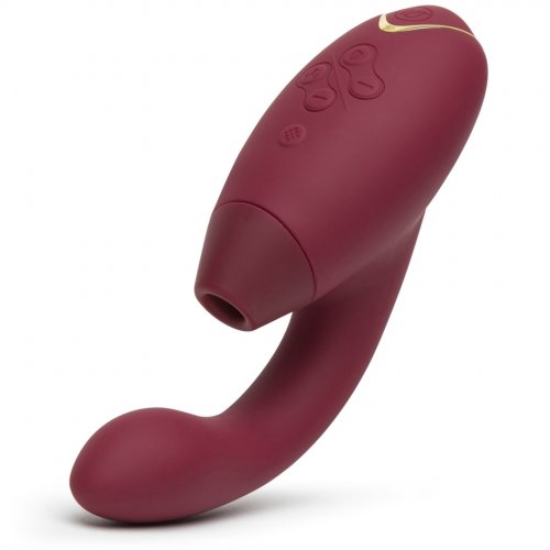 DEMO Вакуумный вибростимулятор для G точки и клитора Womanizer Duo бордовый