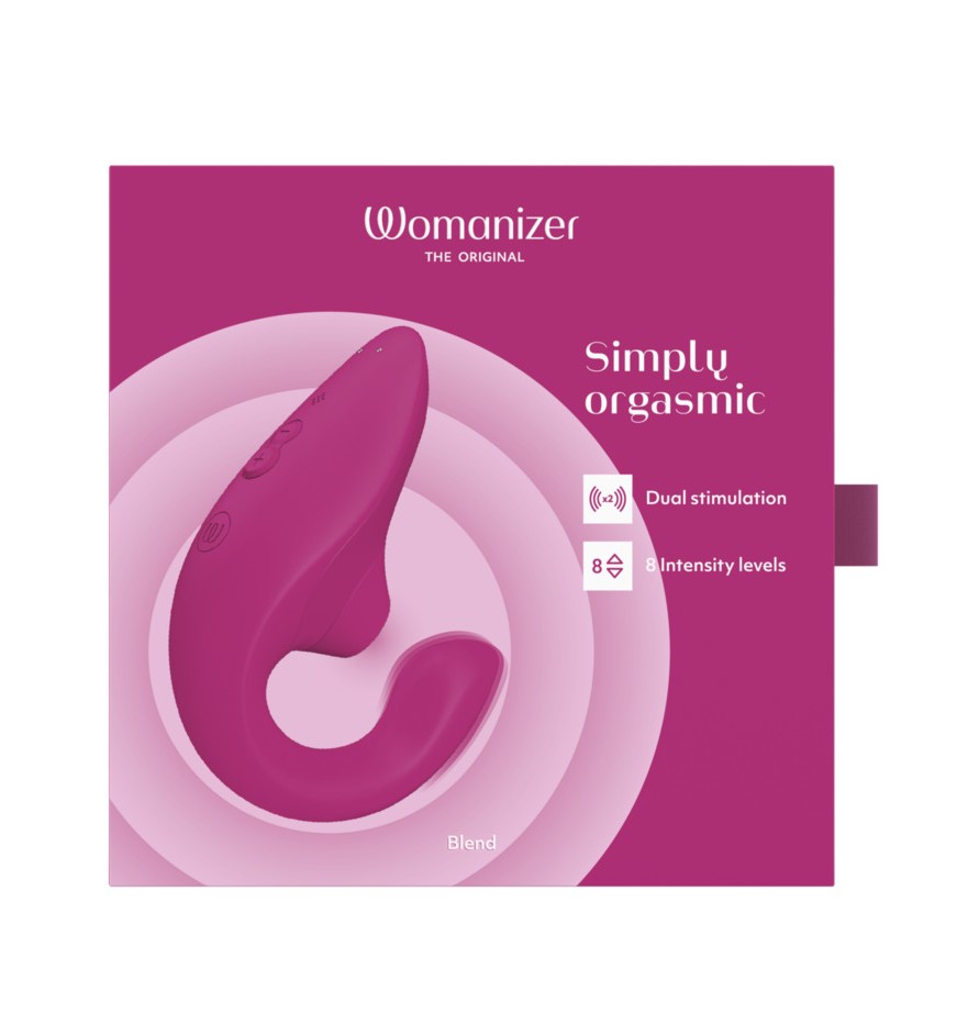 Бесконтактный клиторальный стимулятор Womanizer Blend, малиновый