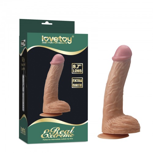 Фаллоимитатор Lovetoy на присоске Real Extreme Extra Girth Dildo 22 см