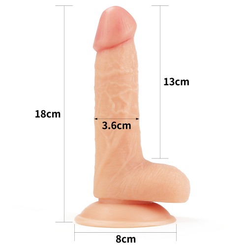Реалистичный фаллоc на присоске Lovetoy The Ultra Soft Dude 18 см