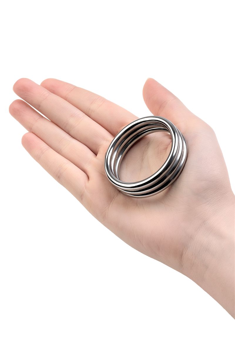 Кольцо на пенис TOYFA Metal, серебряное, 4,3 см