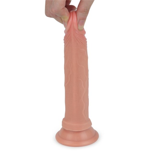 Фаллоимитатор на присоске телесный Lovetoy Dual-Layered Silicone Cock 19 см
