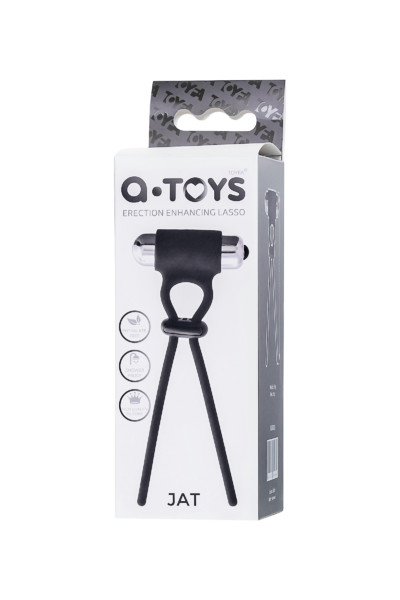 Лассо на пенис A-toys by TOYFA Jat, черное, 14 см