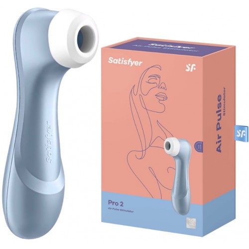 Вакуумно-волновой стимулятор клитора Satisfyer Pro 2 голубой