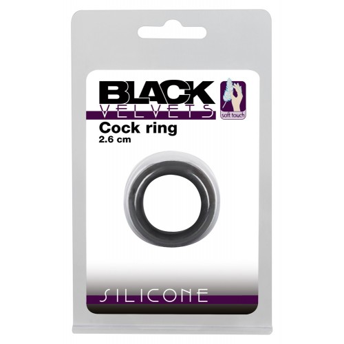 Эрекционное кольцо Orion на пенис Black Velvets Cock Ring черное