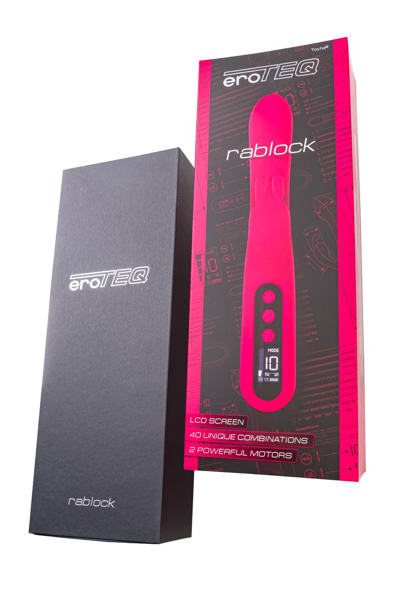 Вибратор для точки G с клиторальной стимуляцией eroTeq Rablock, розовый, 23,5 см