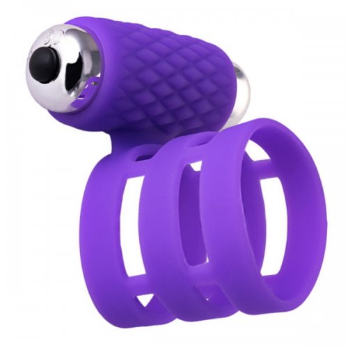 Эластичное виброкольцо Kissexpo Dibe Adma фиолетового цвета