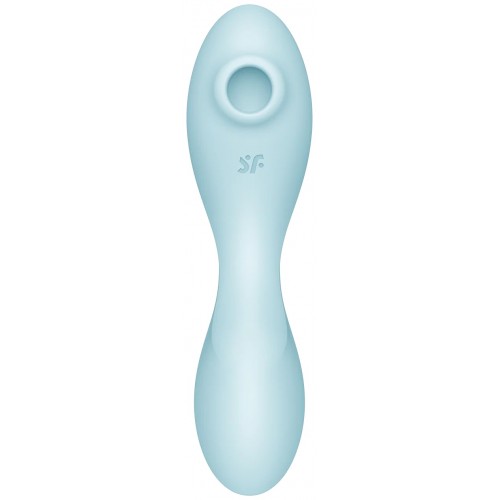 Вакуумный смарт-стимулятор для клитора и точки G Satisfyer Curvy Trinity 5+ голубой