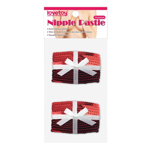 Пэстисы для груди Lovetoy Reusable Christmas Sequin Square Nipple Pasties
