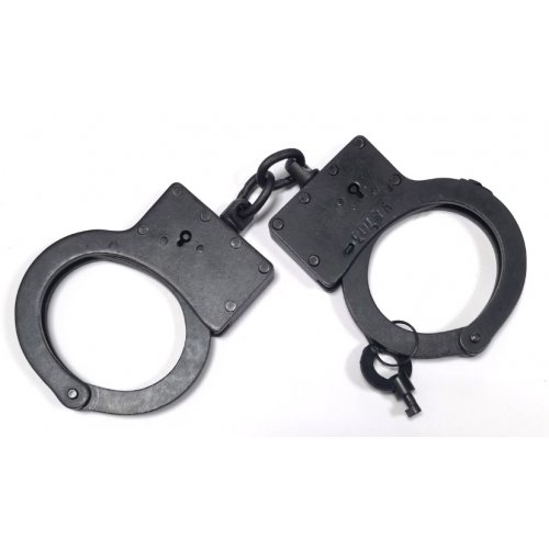 Настоящие милицейские наручники Kissexpo с одним ключиком, черные
