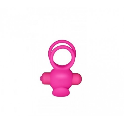 Двойное виброкольцо Nlonely Double Cock Ring розовое