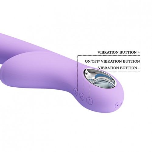 Перезаряжаемый вибратор Baile Carol сиреневый с клиторальной стимуляцией